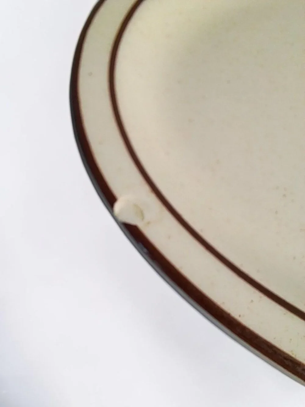 Vintage 1942 Buffalo China 306C Oval Platter Speckled Brown Line Restaurant Ware